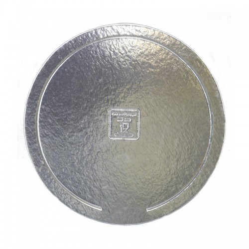 Base/Prato Cartão Prateado 24cm